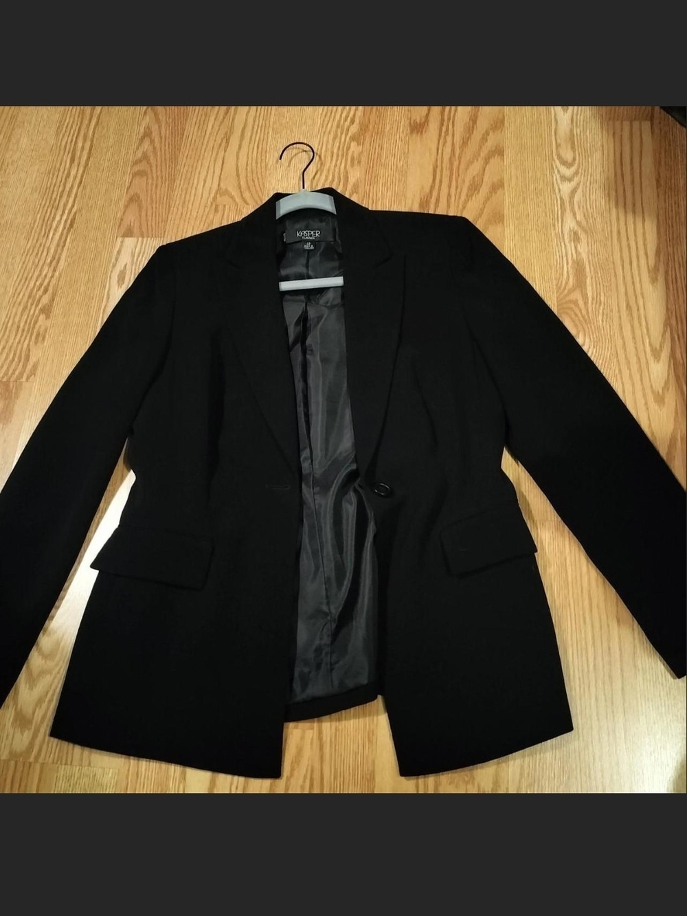 Kasper Black Single-Button Women's Blazer Jacket